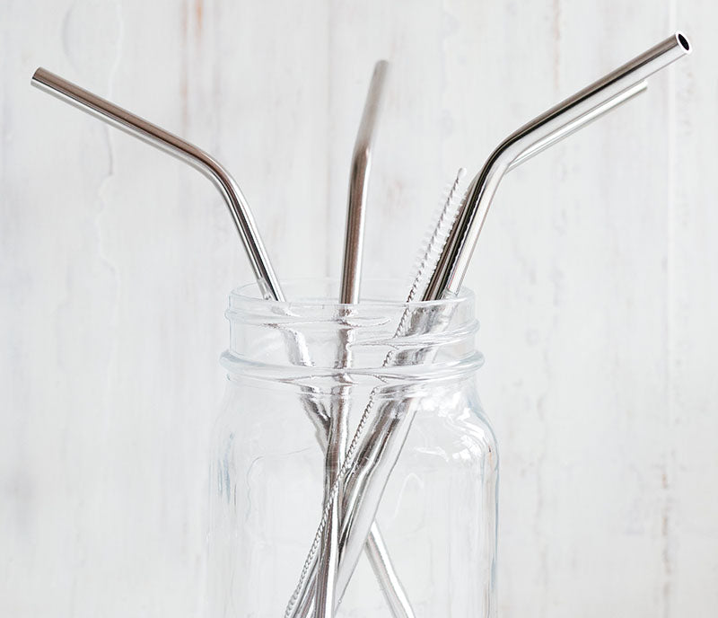 Glass Straw Holder w/ 60 Straws