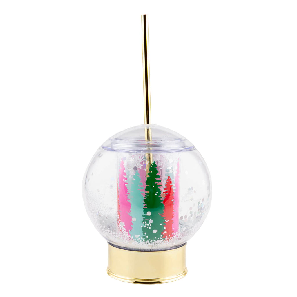 Snow Globe Mason Jar Toppers Fashion Drink Cup Lightweight Glitter Mug  Cartoon Drinking Christmas Tree Tumbler Cup Christmas Man