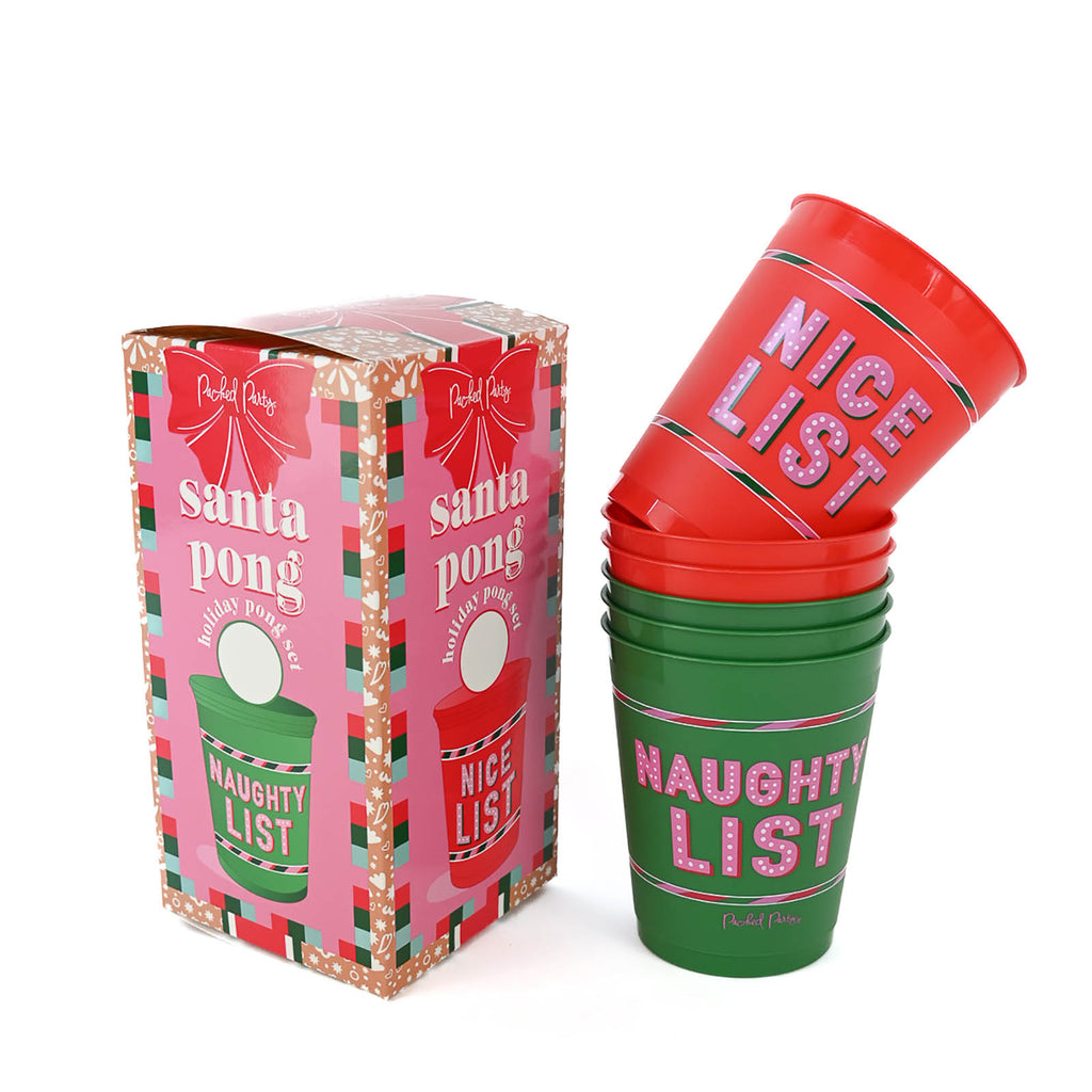 Naughty List vs Nice List Cups - Santa Pong Set – Bar Supplies