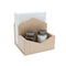 Upright Wooden Napkin Holder With Storage - Natural Wood