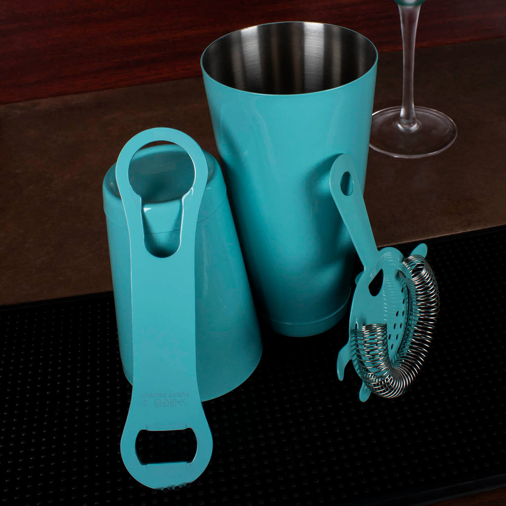 4 piece Bar Set with VRod® Mint Blue Bar Supplies