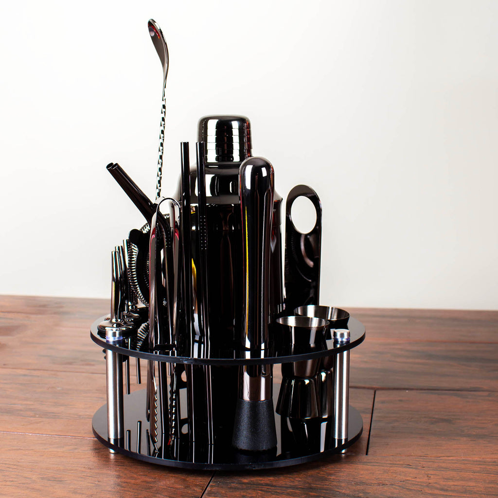 Ｂａｒｔｅｎｄｅｒ １２ Bar Tool Set w/ Stand - Gunmetal - 12 piece Set – Bar Supplies