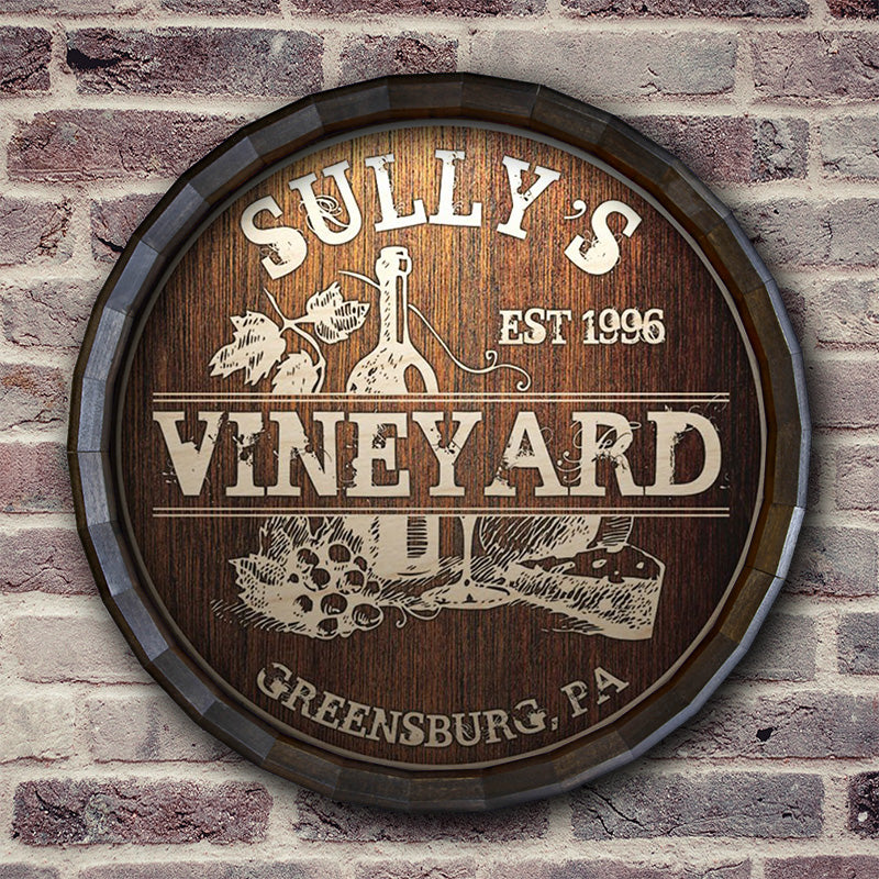 Wine high quality Barrel Custom Name or Address Sign