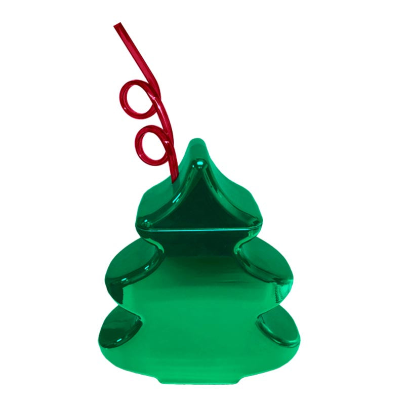 Christmas Tree Novelty Cup with Lid & Straw - 14oz – Bar Supplies