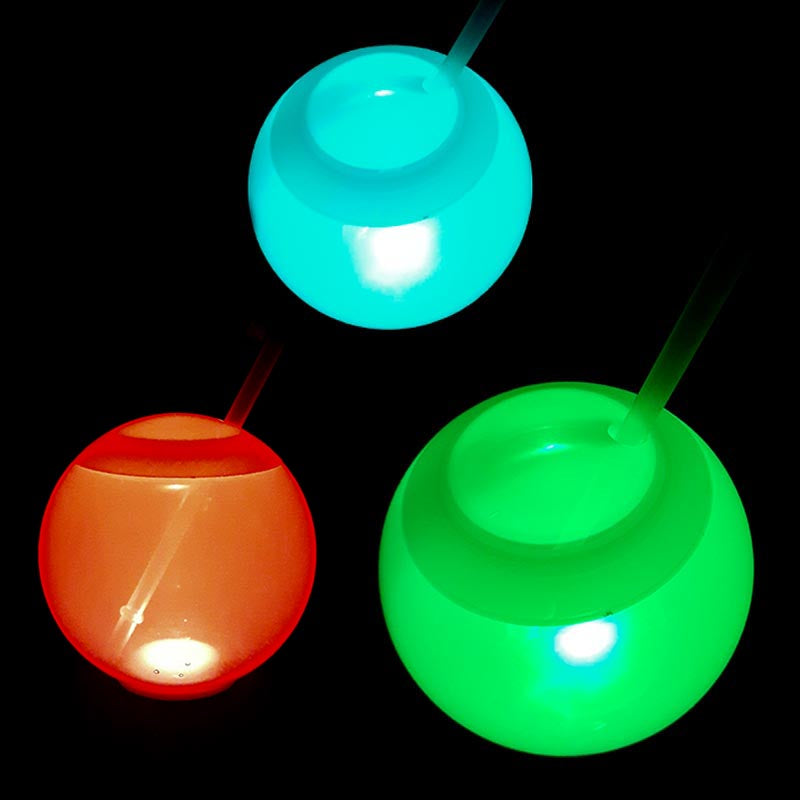 LED 20 oz. Tumbler Ball Cup with Straw