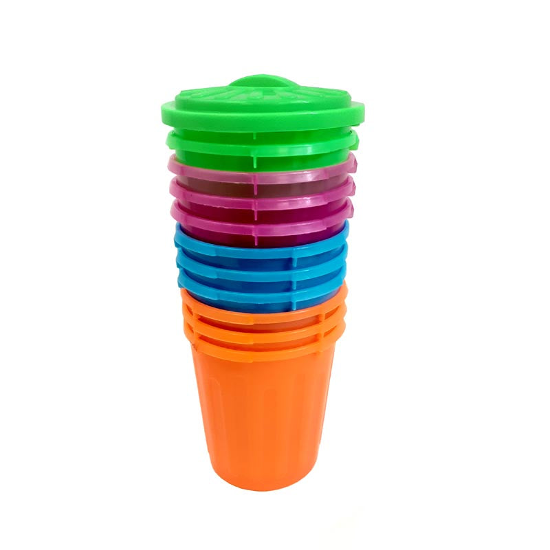 Kids' Halloween Reusable Plastic Cups with Lids & Straws - 12 Ct.