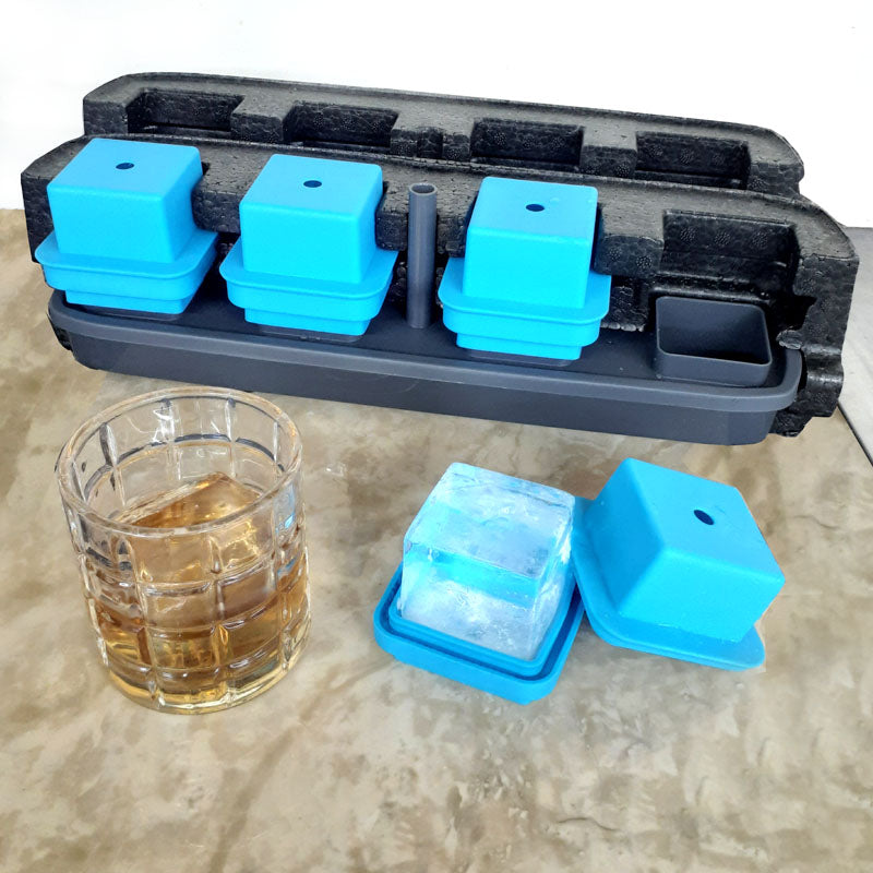 Tuxedo Ice, craft cocktail clear ice, large ice cubes, clear ice mold