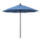 California Umbrella 9' Pole Push Lift SUNBRELLA With Bronze Aluminum Pole - Frost Blue Fabric
