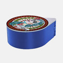 ADD YOUR NAME - Custom Glass Rimmer Lid - Sugar Skull Girl with Blue Base