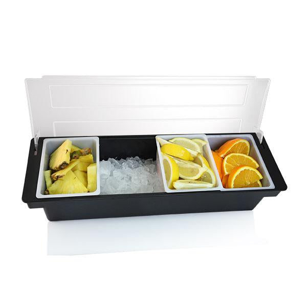 Bar Garnish Tray in Stainless Steel - 6 Compartments