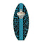 Blue Swirls Wooden Surfboard Wall Mounted Bottle Opener