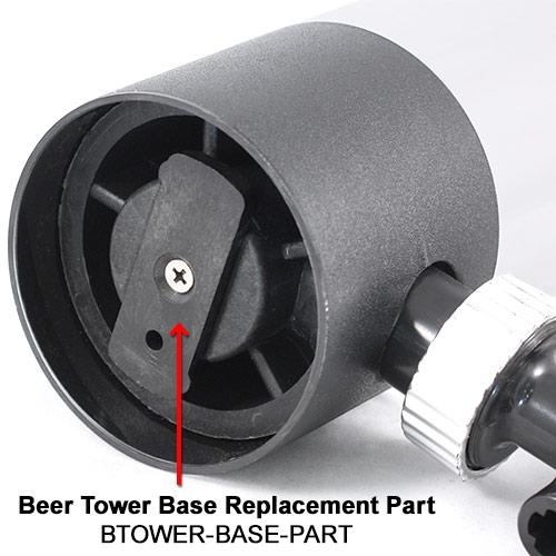 Replacement Silver Base for Beer Tower with Ice Tube and Cup Holder