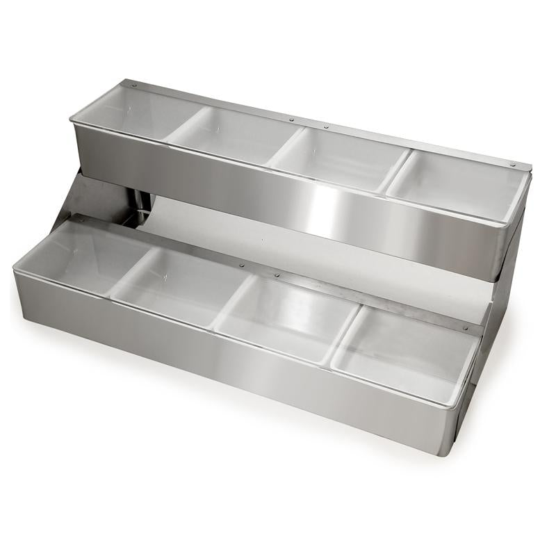 7Penn | Condiment Tray with Ice Chamber Lid Tongs Spoons 5 Condiment  Containers
