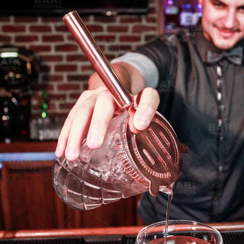 BarConic Copper Plated Curved Cocktail Straw