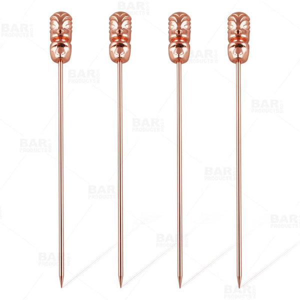 Tiki Cocktail Picks - Copper Plated - Pack of 4