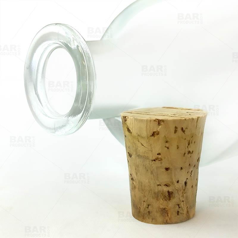 Round Craft Bartending Bottle w/ Cork - 8.5oz / 250ml