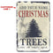 CUSTOMIZABLE Vintage Metal Bar Sign - 12" x 18" - Christmas Tree