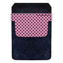 DekoPokit™ Leather Bottle Opener Pocket Protector w/ Designer Flap - Pink and Black Polka Dots - SMALL