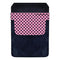 DekoPokit™ Leather Bottle Opener Pocket Protector w/ Designer Flap - Pink and Black Polka Dots - SMALL