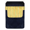 DekoPokit™ Leather Bottle Opener Pocket Protector w/ Designer Flap - Yellow Grunge Stripes - SMALL
