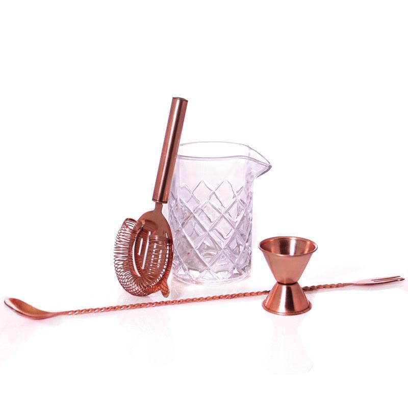 BarConic® Copper & Diamond Pattern 13 oz Mixing Set