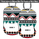 Dog Tag Bottle Opener - Geometric Aztec