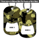 Dog Tag Opener - Black and Yellow Grunge CAMO