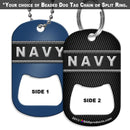 Dog Tag Bottle Opener - Military Line - Navy