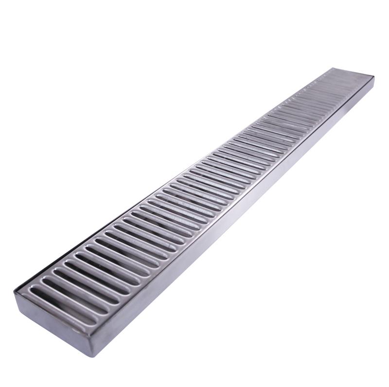 10 X 24 Surface Mount Drip Tray with Drain | S/S#8