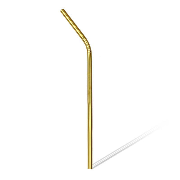 BarConic® Gold Plated Curved Cocktail Straw