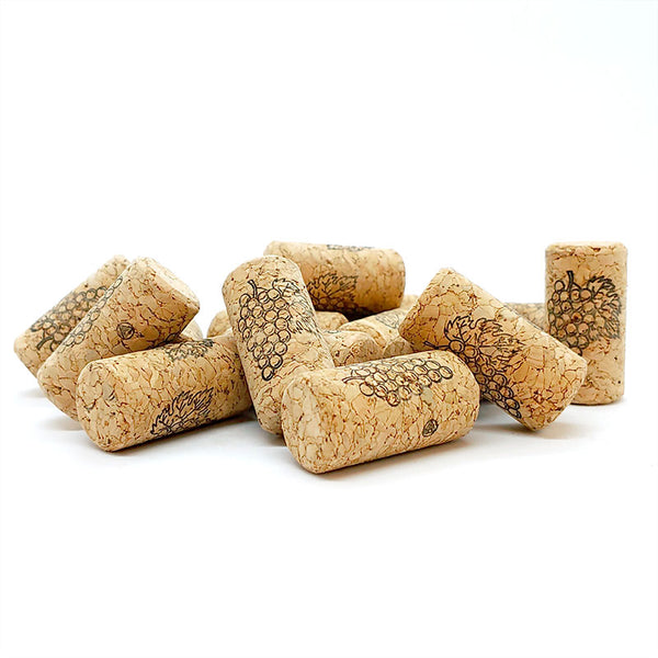 Wine Corks with Grape Design - #8 x 1 3/4" - 100 pack
