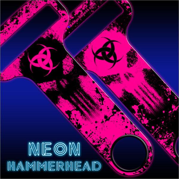 HAMMERHEAD™ Bottle Opener - Biohazard Skull - PINK