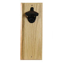 Hard Wood Wall Bottle Opener with Magnetic Cap Catcher