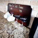 How To Tell Time Coffee Tea Wine Cup Holder Wood Black