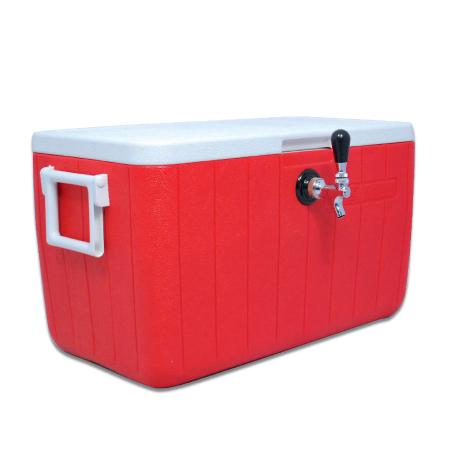 Jockey Box Cooler - 4 Taps, 75' Stainless Steel Coils, 48qt