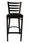 <a href="http://www.BarSupplies.com/ladder-back-metal-bar-stool-black-vinyl">Ladder Back Metal Bar Stool - Black Vinyl Seat</a>