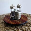 WOOD END GRAIN Lazy Susan - 3 Different Sizes - For Kitchen Table Top - Handcrafted in USA