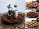 WOOD END GRAIN Lazy Susan - 3 Different Sizes - For Kitchen Table Top - Handcrafted in USA