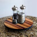WOOD END GRAIN Lazy Susan - 3 Different Sizes - For Kitchen Table Top - Handcrafted in USA