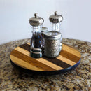 WOOD END GRAIN Lazy Susan - 3 Different Sizes - For Kitchen Table Top - Handcrafted in USA