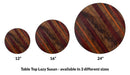 WOOD END GRAIN Lazy Susan - 3 Different Sizes - For Kitchen Table Top - Handcrafted in USA