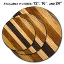 WOOD END GRAIN Lazy Susan - 3 Different Sizes - For Kitchen Table Top - Handcrafted in USA