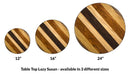 WOOD END GRAIN Lazy Susan - 3 Different Sizes - For Kitchen Table Top - Handcrafted in USA