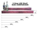 BarConic® LED Liquor Bottle Display Shelf - Aged Bronze 2 Steps - Several Lengths