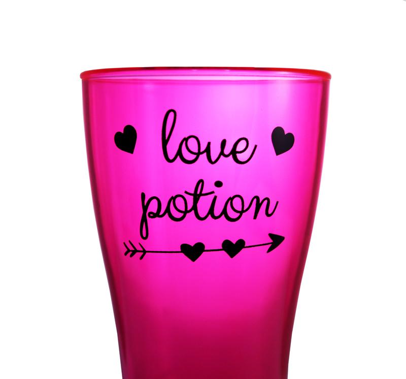 Love Potion Polycarbonate Cup - Neon Pink