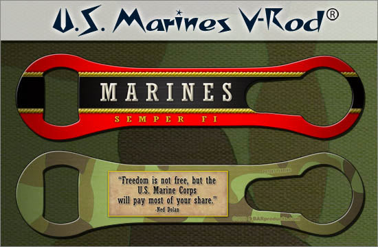 Kolorcoat V-Rod Bottle Opener - Marines
