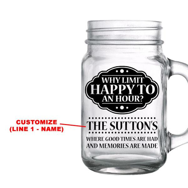 Custom 16 oz. Handle Mason Jars with Lids