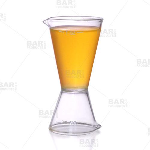 BarConic Glass Double Sided Jigger - 1/2 oz and 1 oz