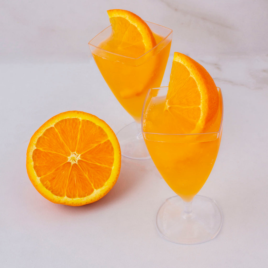 Clear Plastic Mimosa Flutes - 20 Ct.