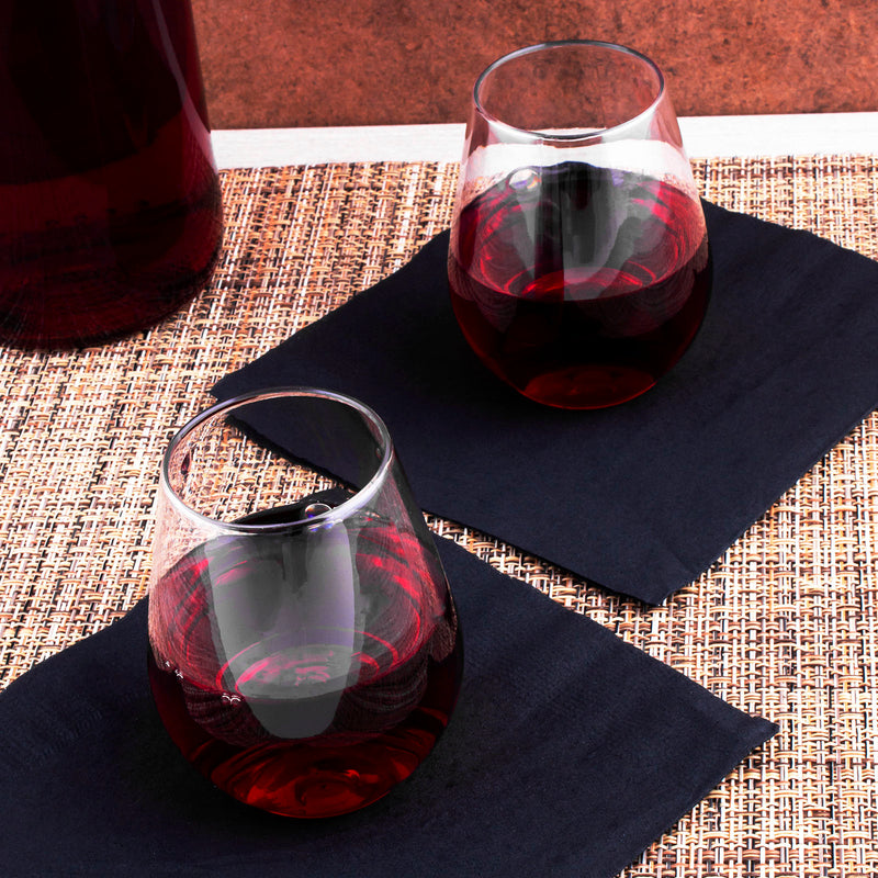 Plastic Stemless Wine Glass - Box of 8 - 4 ounce